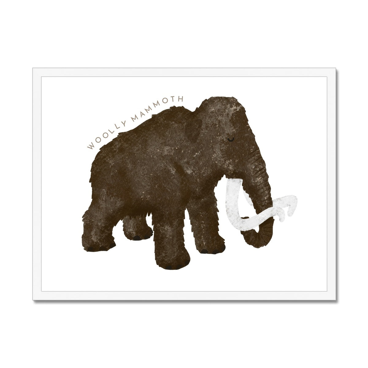 Dinosaur Art - Woolly Mammoth |  Framed Print