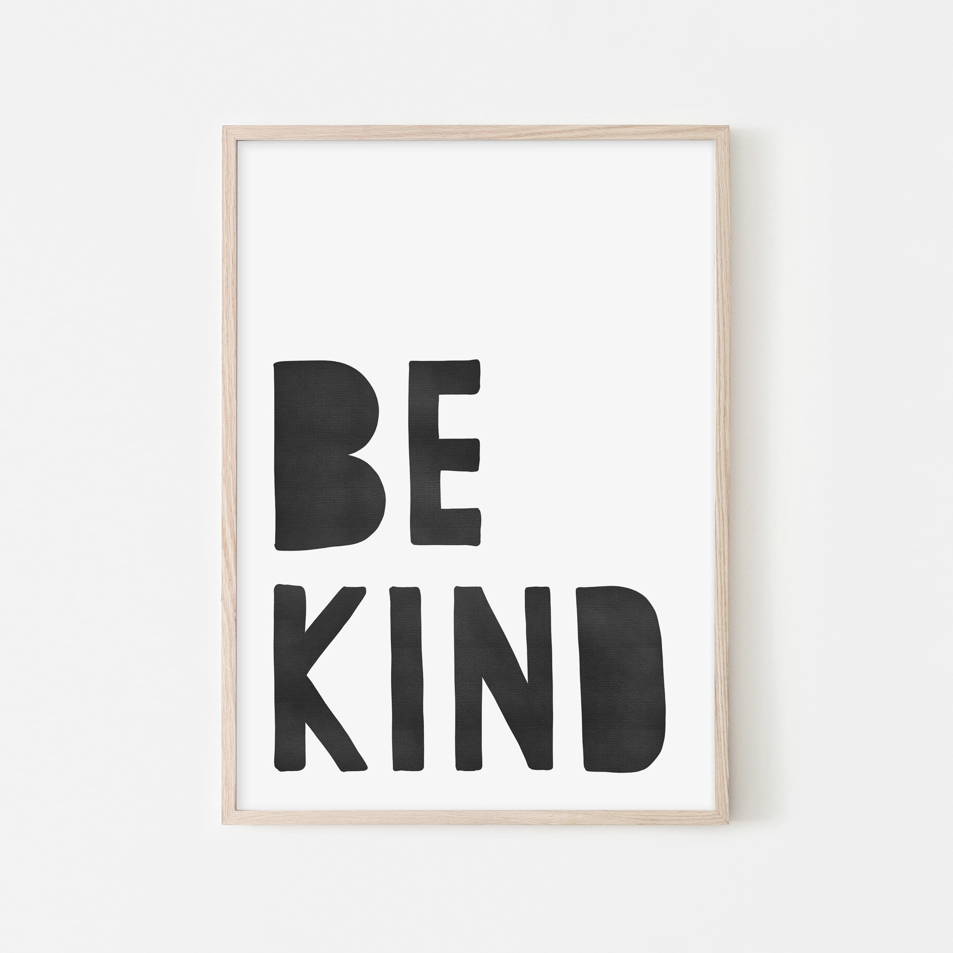 Be Kind Print - Black |  Framed