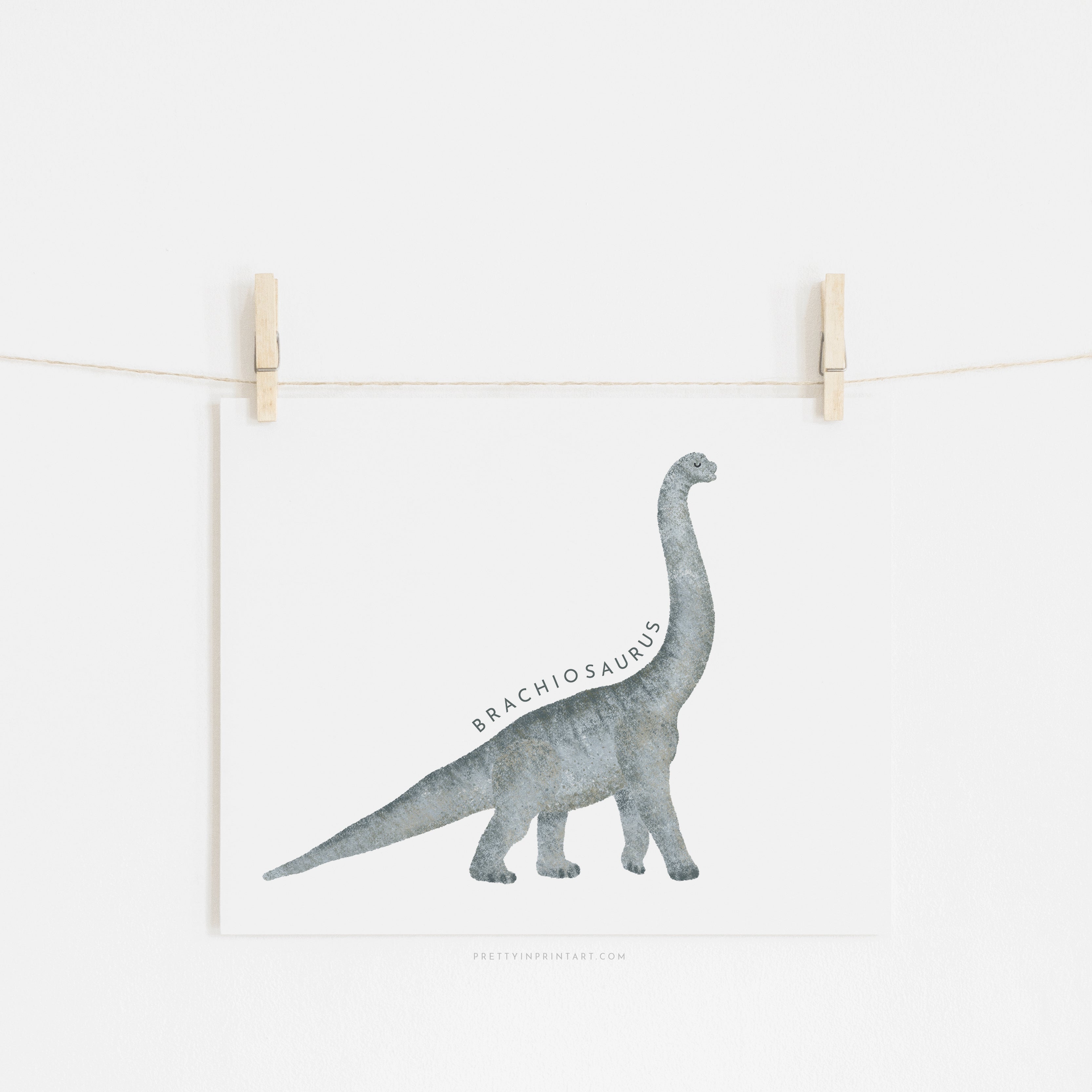 Dinosaurier-Kunst – Brachiosaurus | Ungerahmt