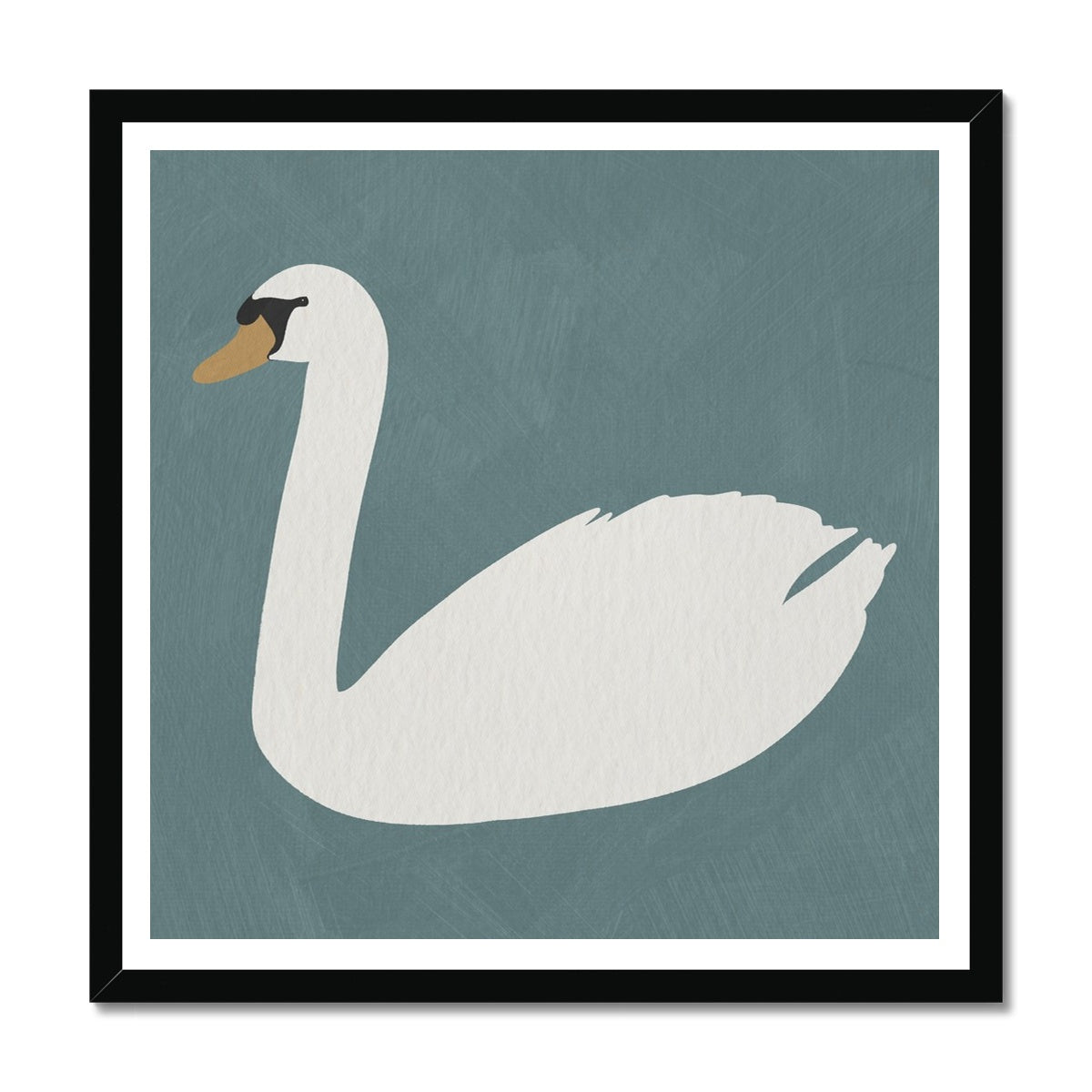 Swan Art - Oval Room Blue |  Framed Print