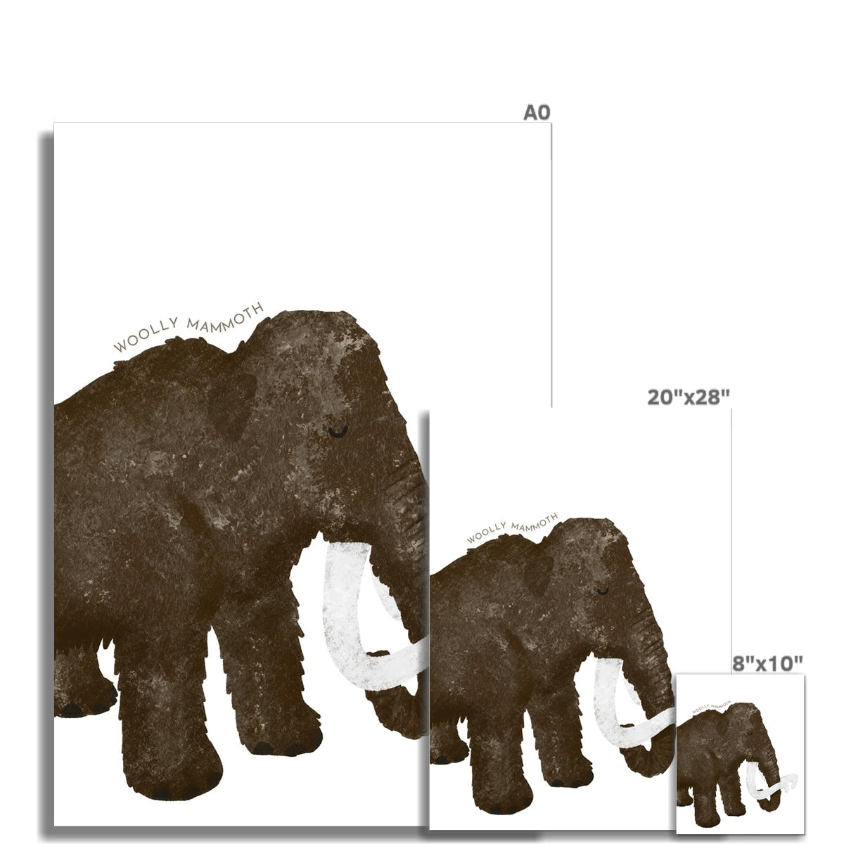 Woolly Mammoth - Portrait |  Unframed