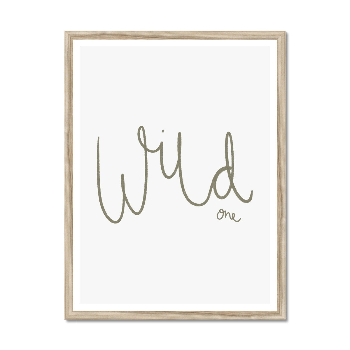 Wild One - Olive Green |  Framed Print