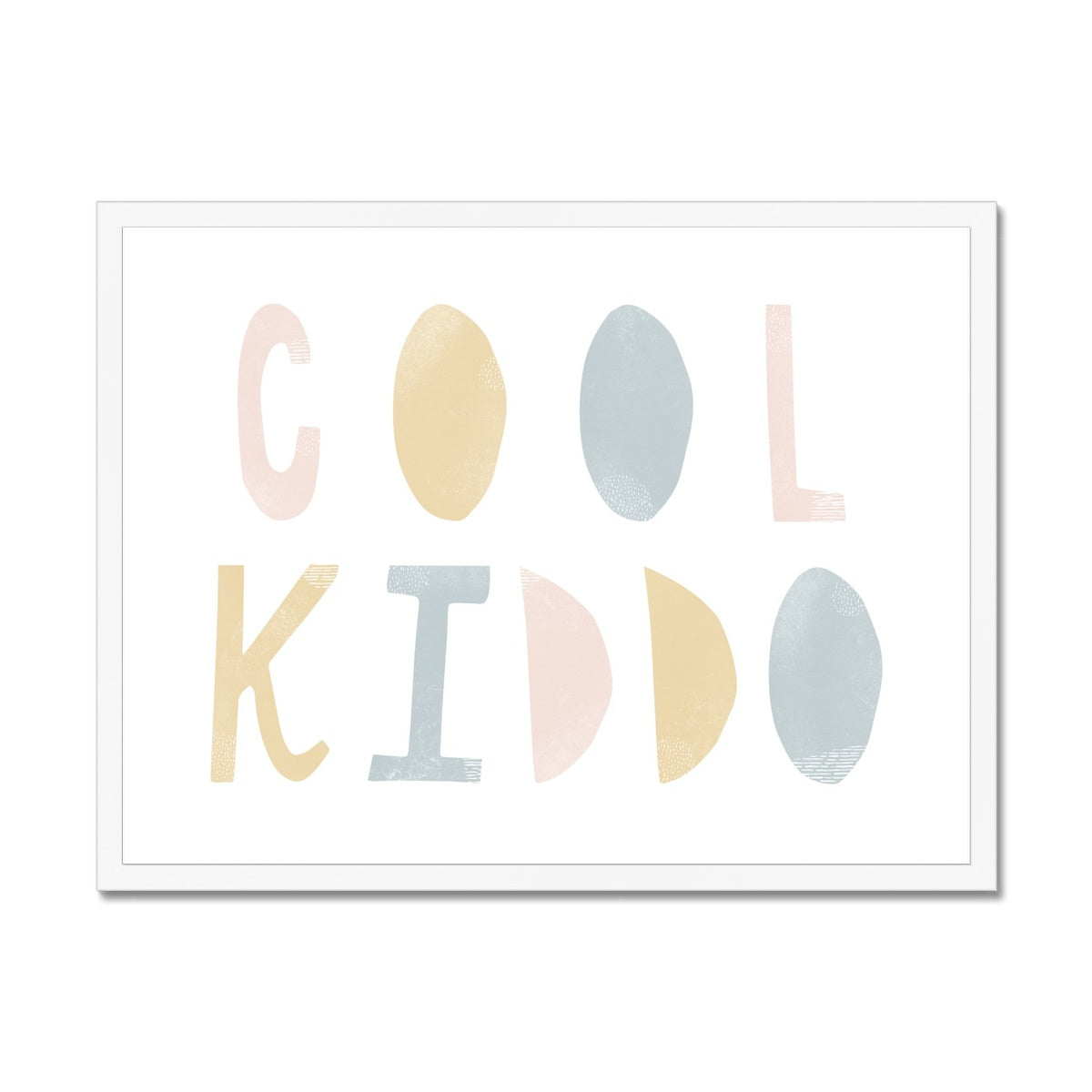 Cool Kiddo - Pink Rainbow |  Framed Print