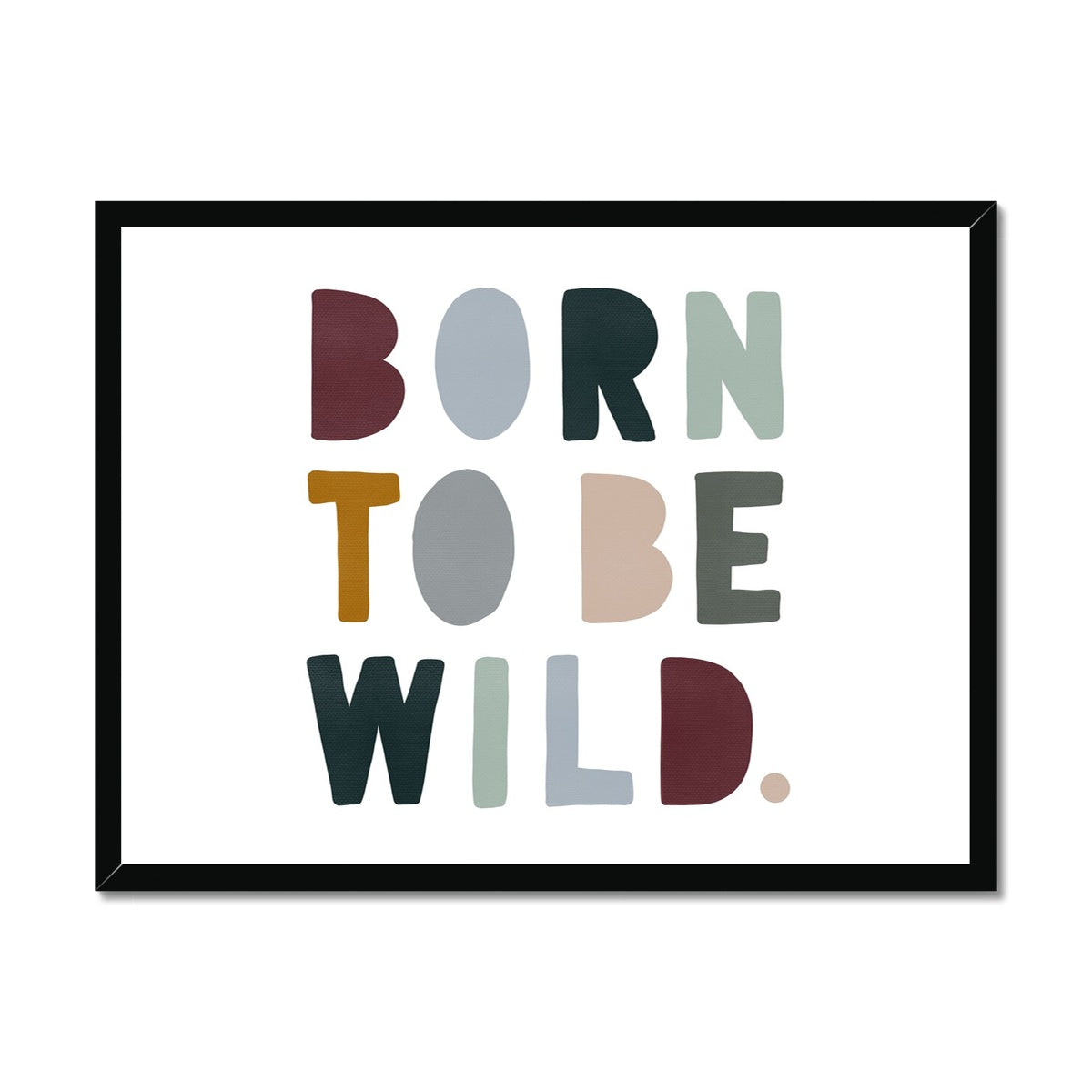 Born to be Wild Print – Waldlandschaft | Gerahmter Druck