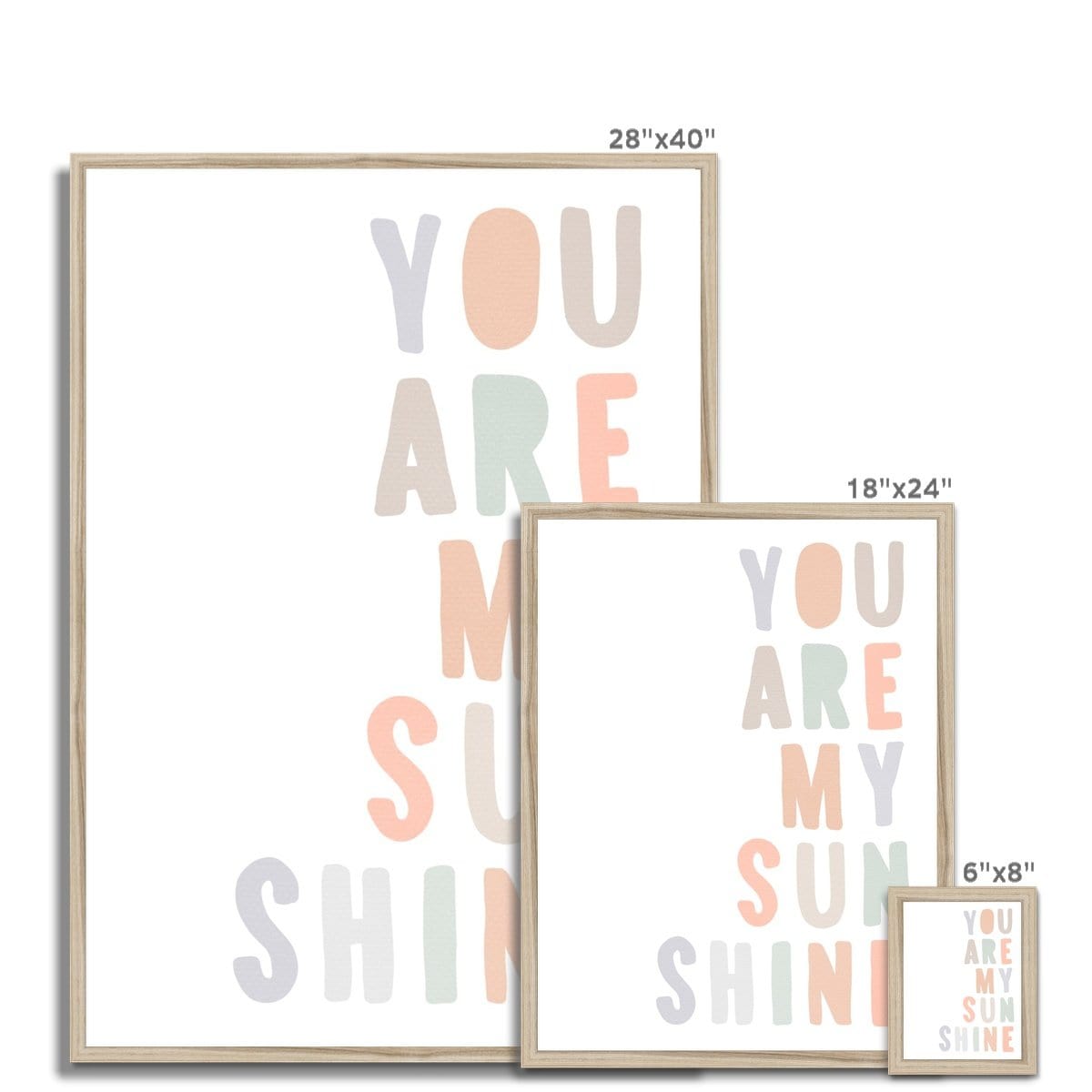 You Are My Sunshine - Pastel |  Framed Print