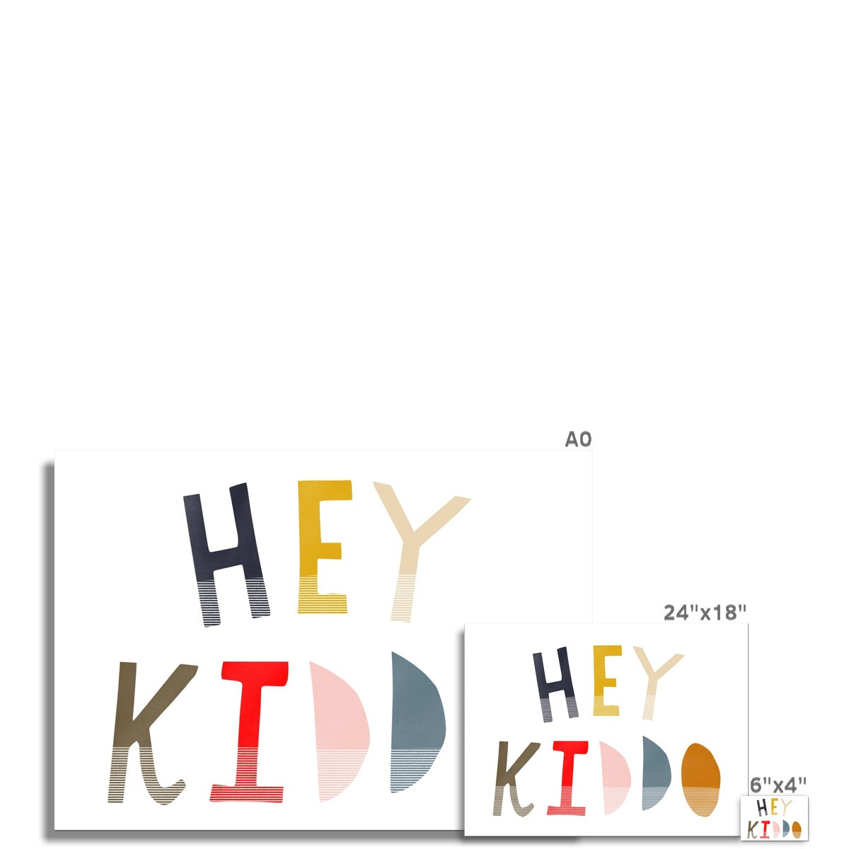 Hey Kiddo - Muted (Landscape) |  Unframed