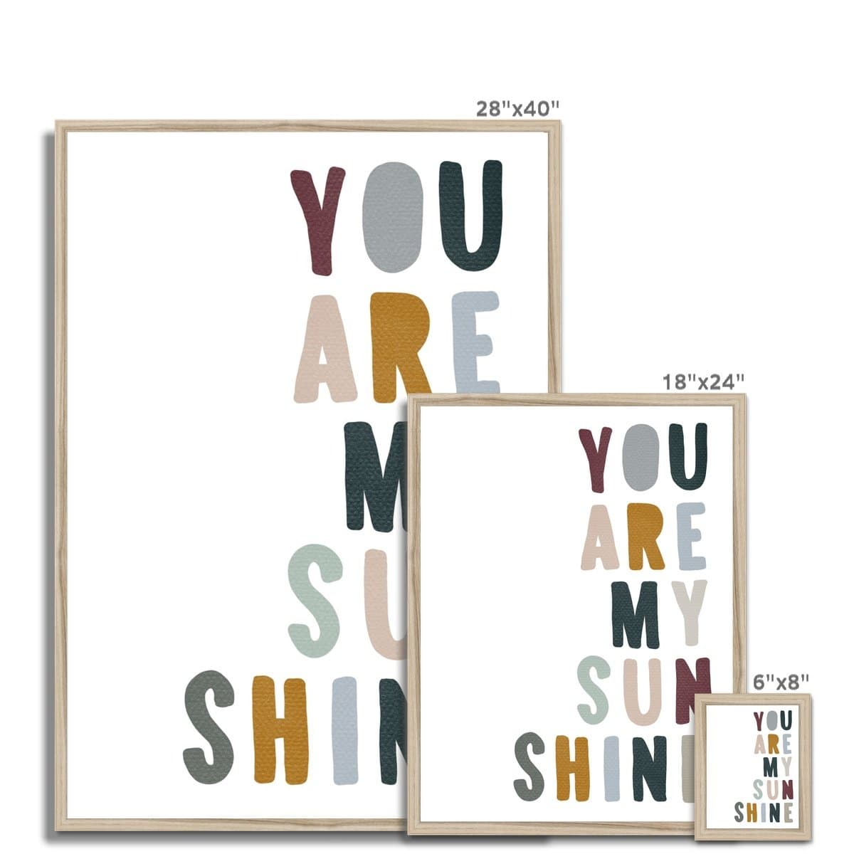 You Are My Sunshine - Woodland |  Framed Print