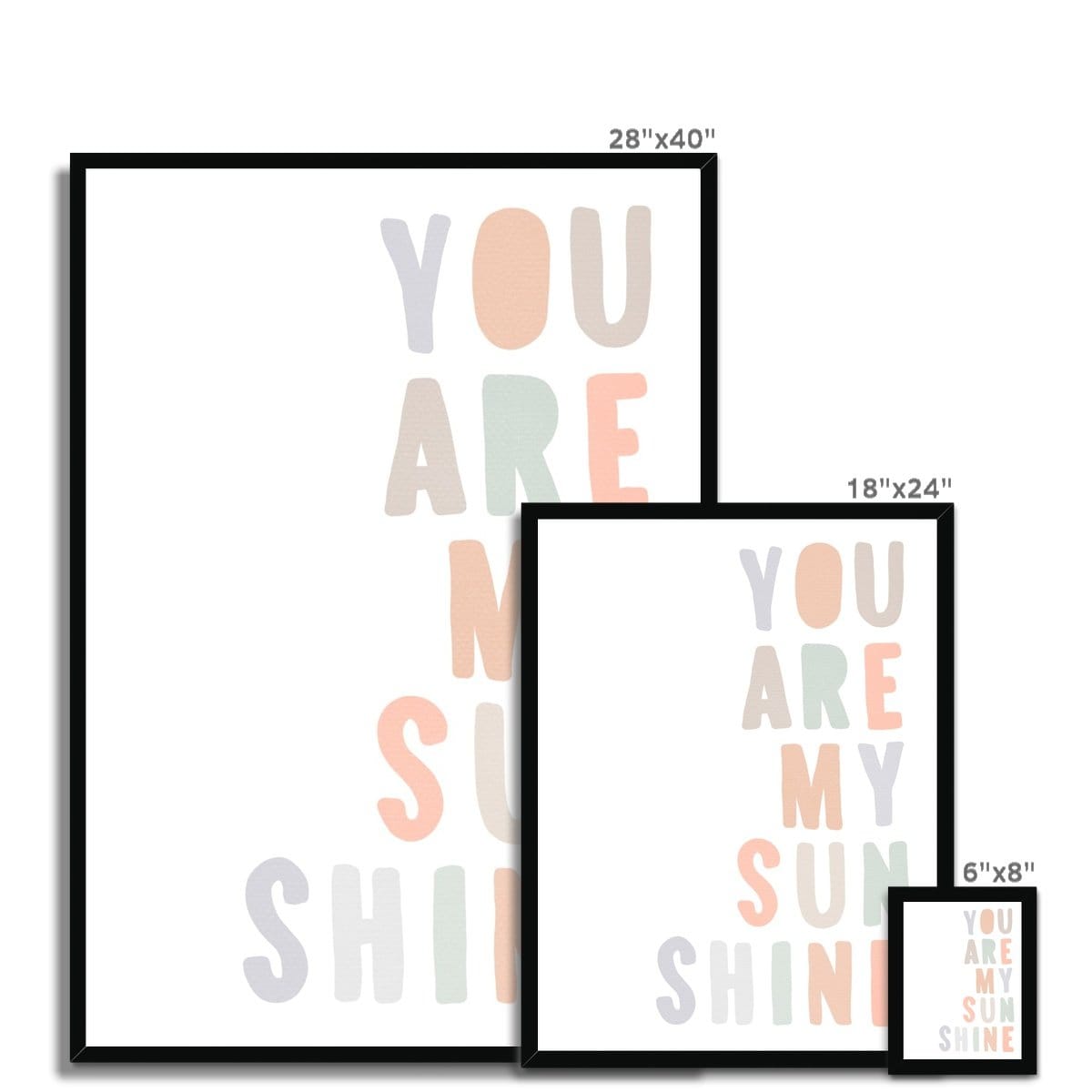 You Are My Sunshine - Pastel |  Framed Print