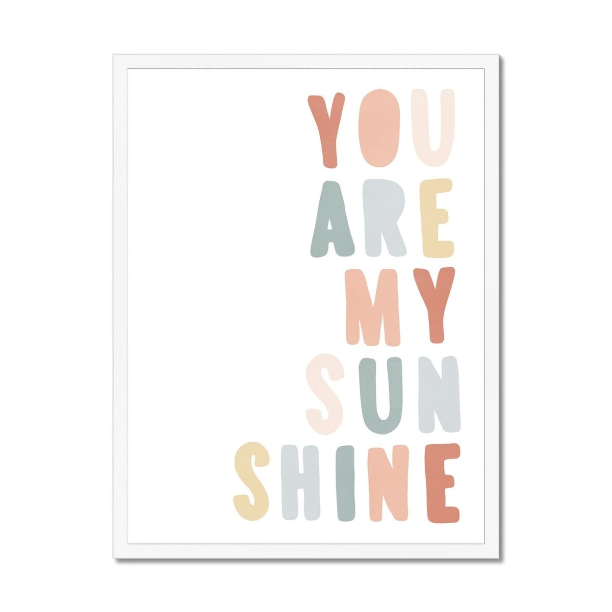 You Are My Sunshine - Subtle Colours |  Framed Print