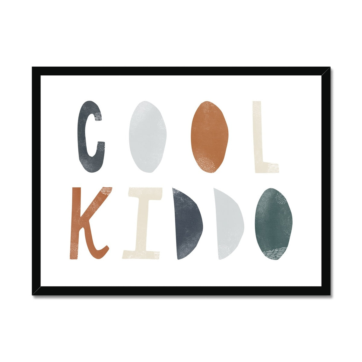 Cool Kiddo – Marineblau | Gerahmter Druck