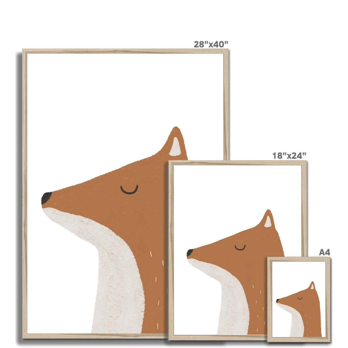 Fox Print - Plain |  Framed Print