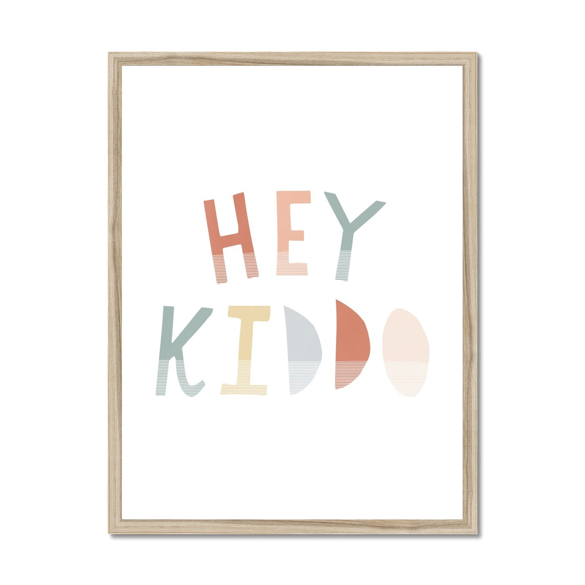 Hey Kiddo - Subtle |  Framed Print