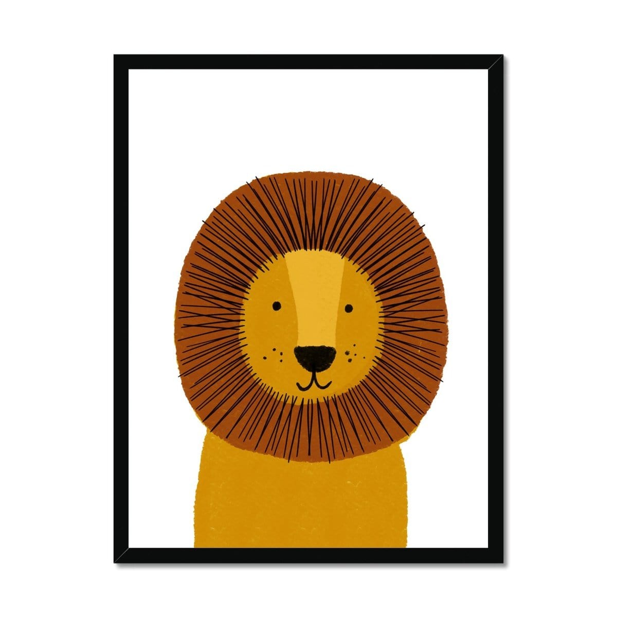 Lion - Kids Jungle Art |  Framed Print