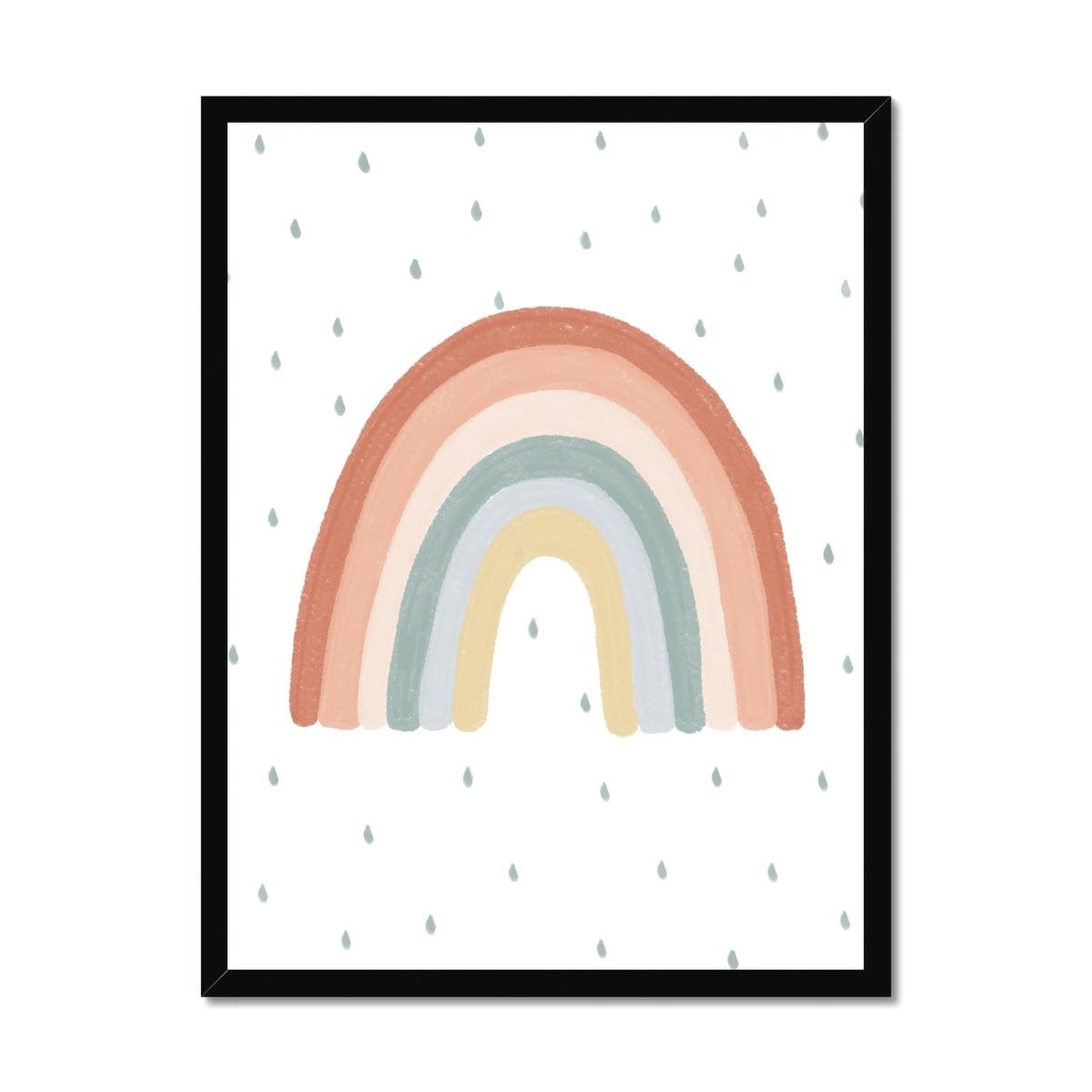 Rainbow Wall Art - Subtle Colours |  Framed Print