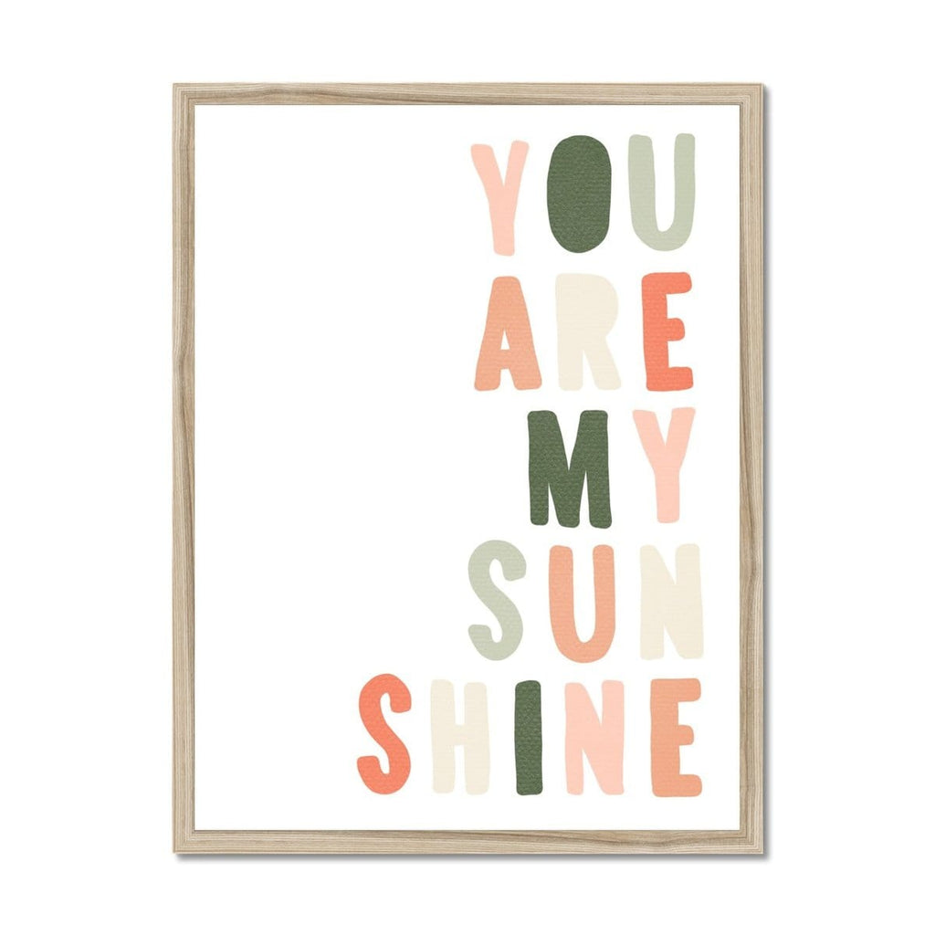 You Are My Sunshine Lyrics Print on 5x7 8x10 11x14 Handmade 