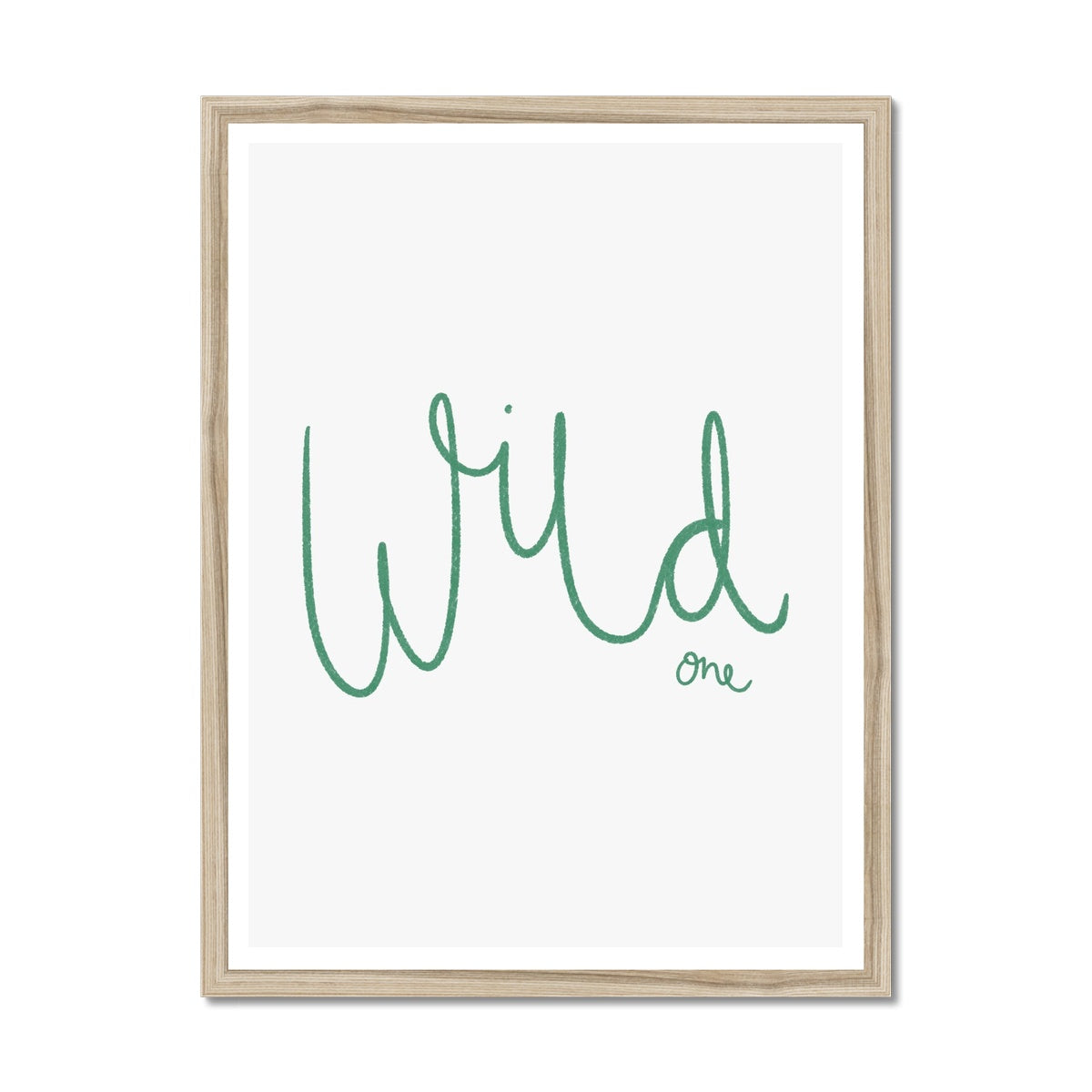 Wild One - Bright Green |  Framed Print