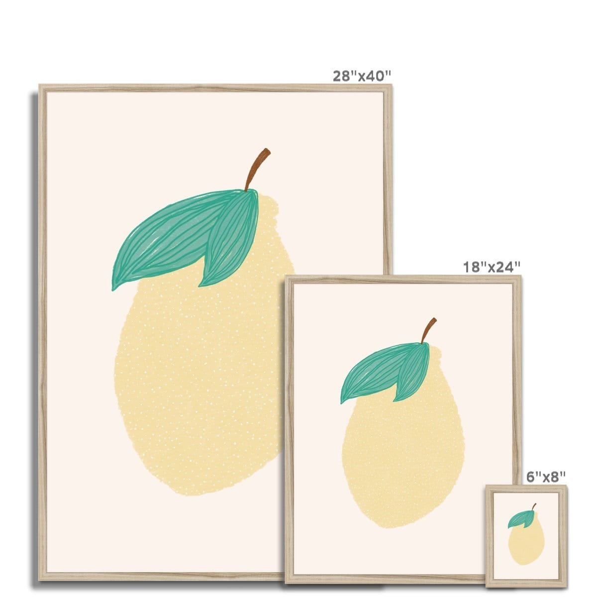 Lemon Nursery Art |  Framed Print