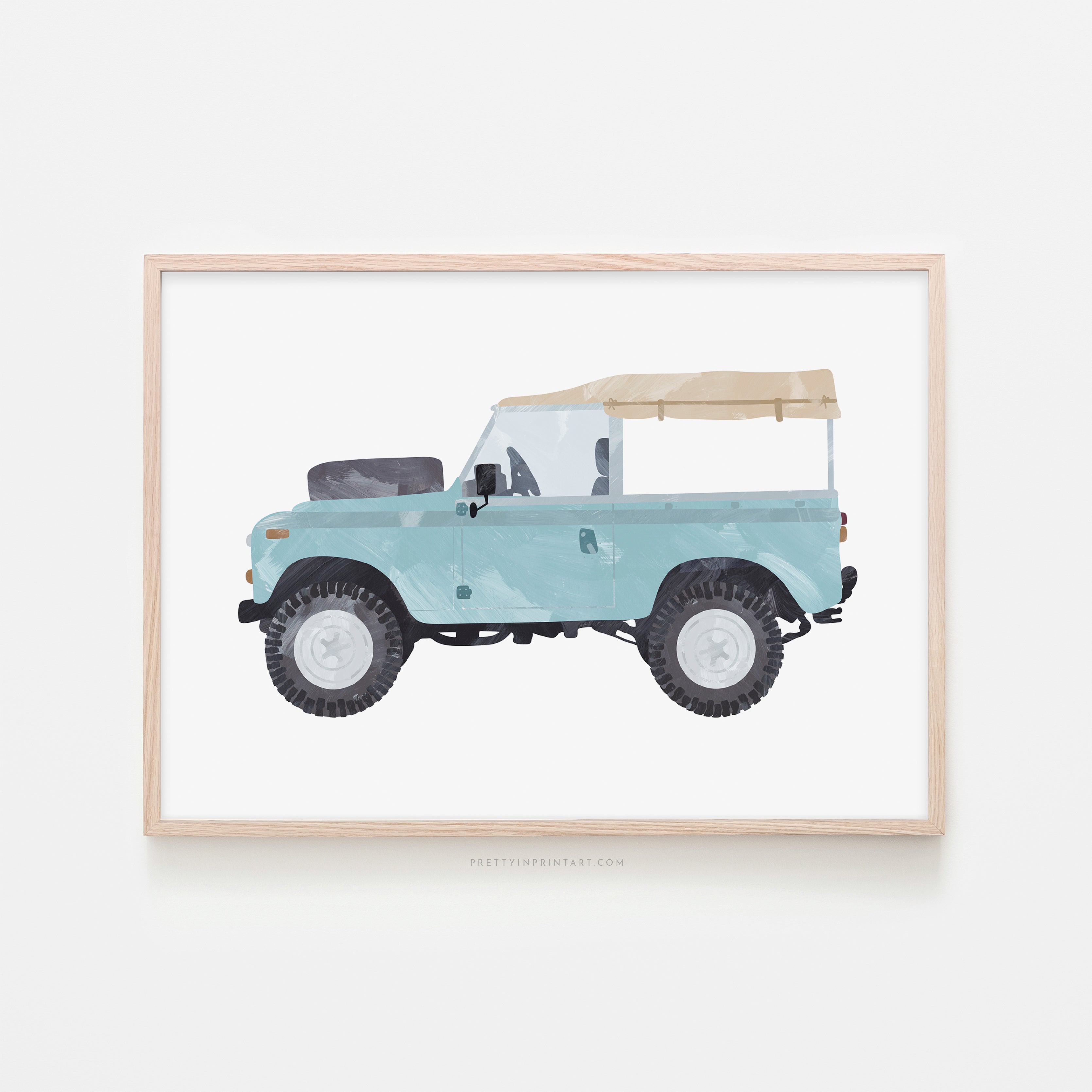 4x4 Land Rover - Safari Blue|  Framed Print