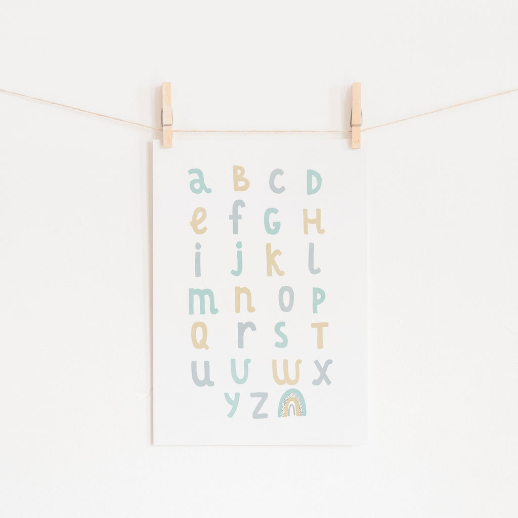 Alphabet Chart | Childrens Wall Art | Pretty In Print – Pretty in Print