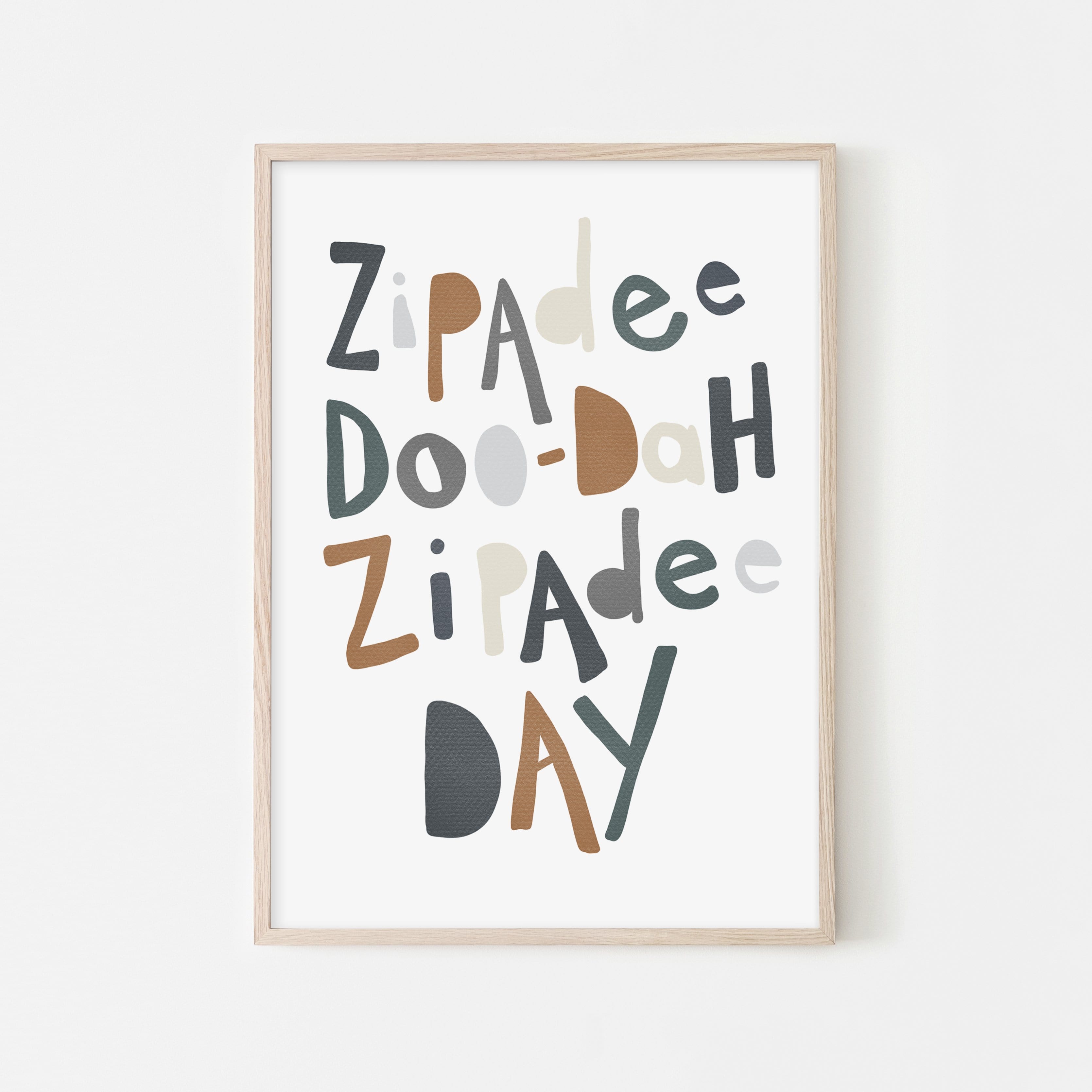 Zipadee Doo Dah - Navy |  Framed Print