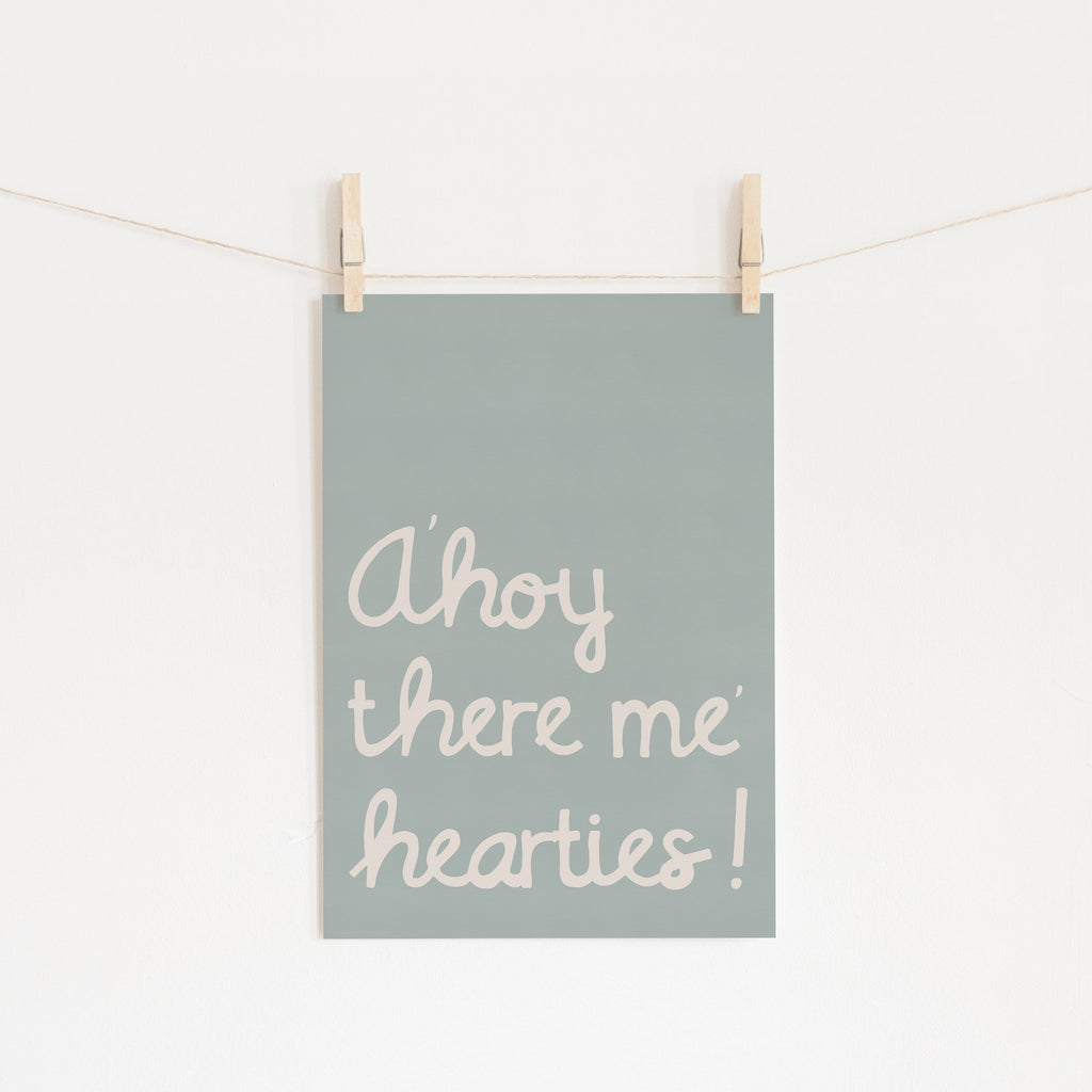 Ahoy There Me Hearties | Nursery Decor | Pretty In Print – Pretty in ...