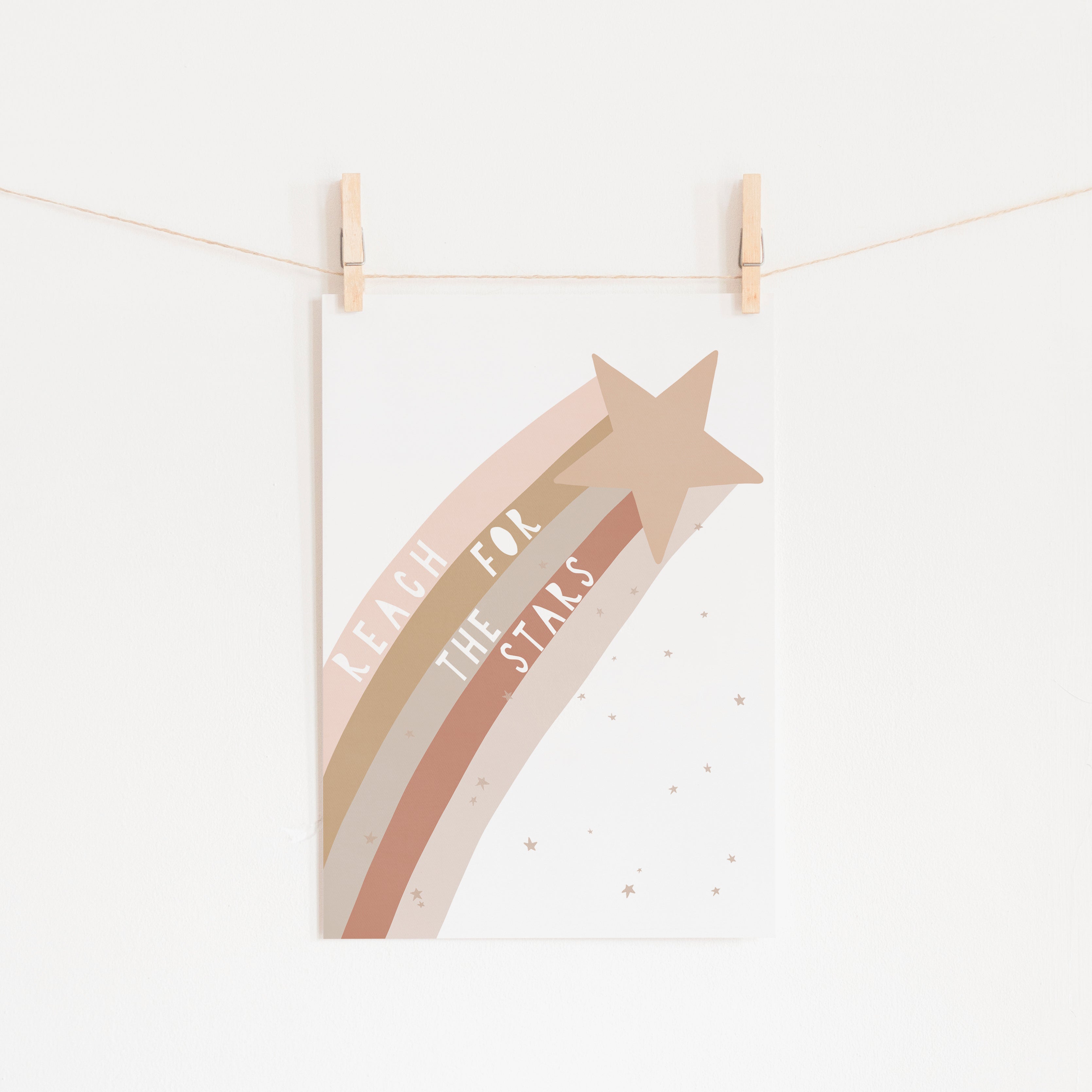 Reach for the Stars Quote - Nudes |  Unframed