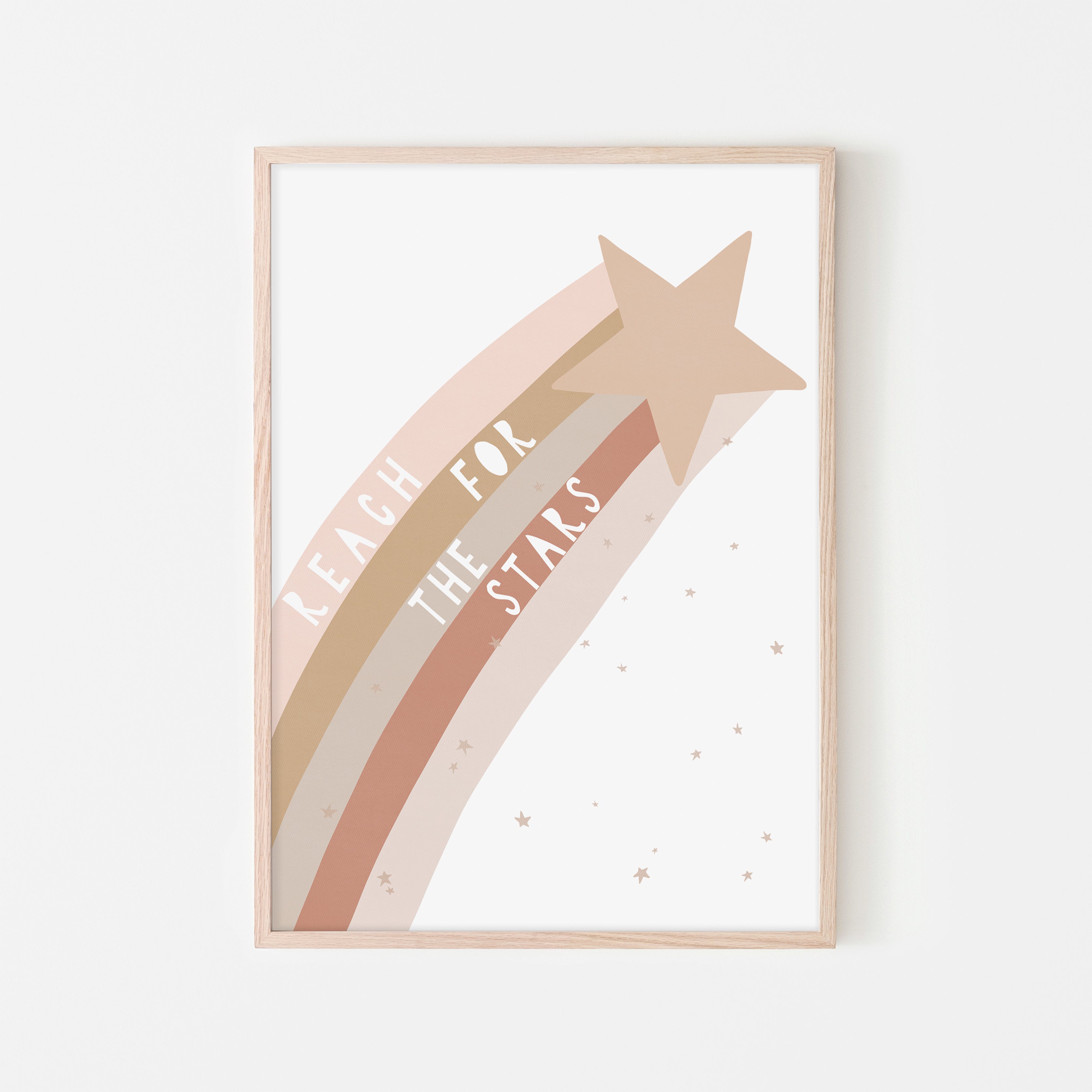 Reach for the Stars Quote - Nudes |  Framed Print