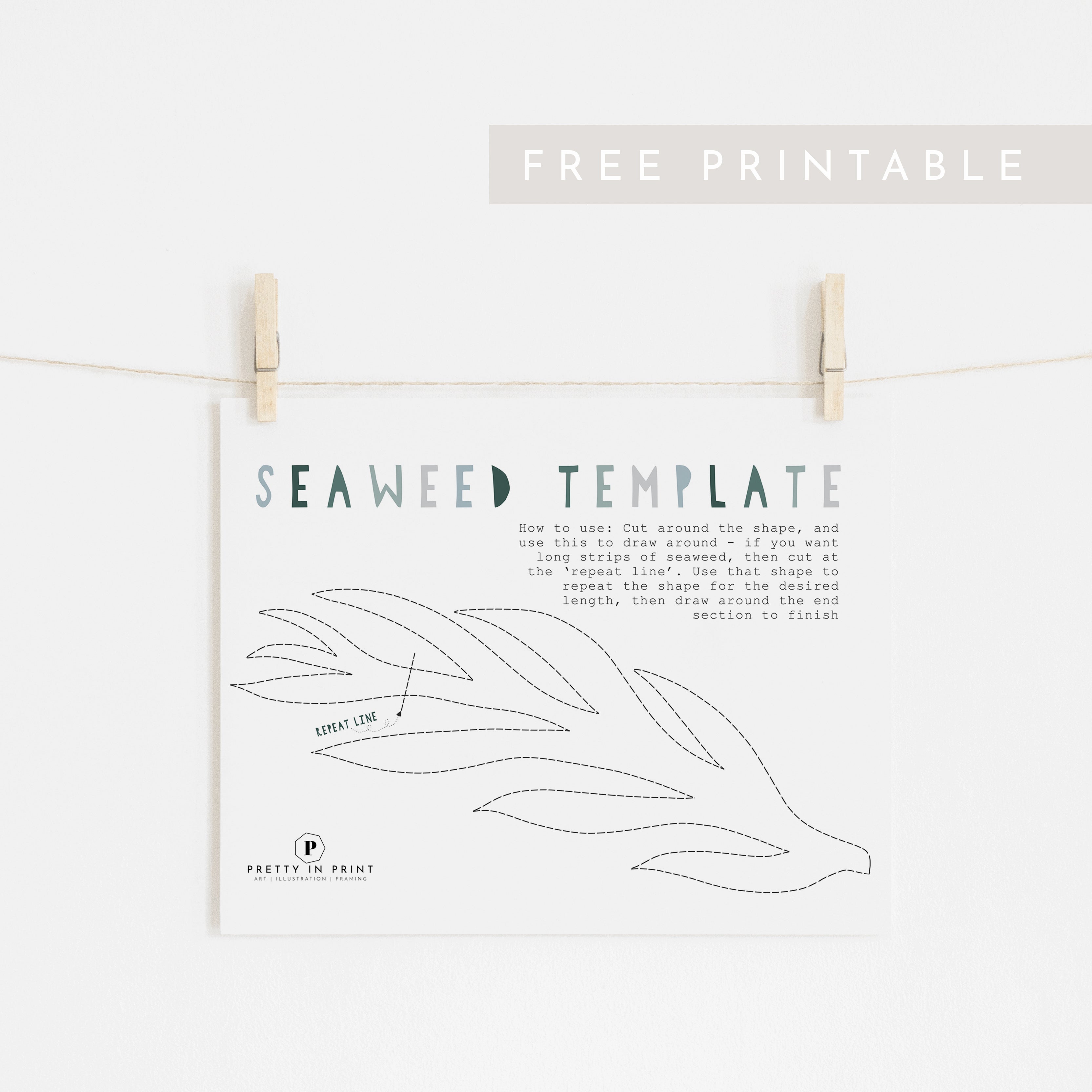 Seaweed Template 1 - FREE Printable