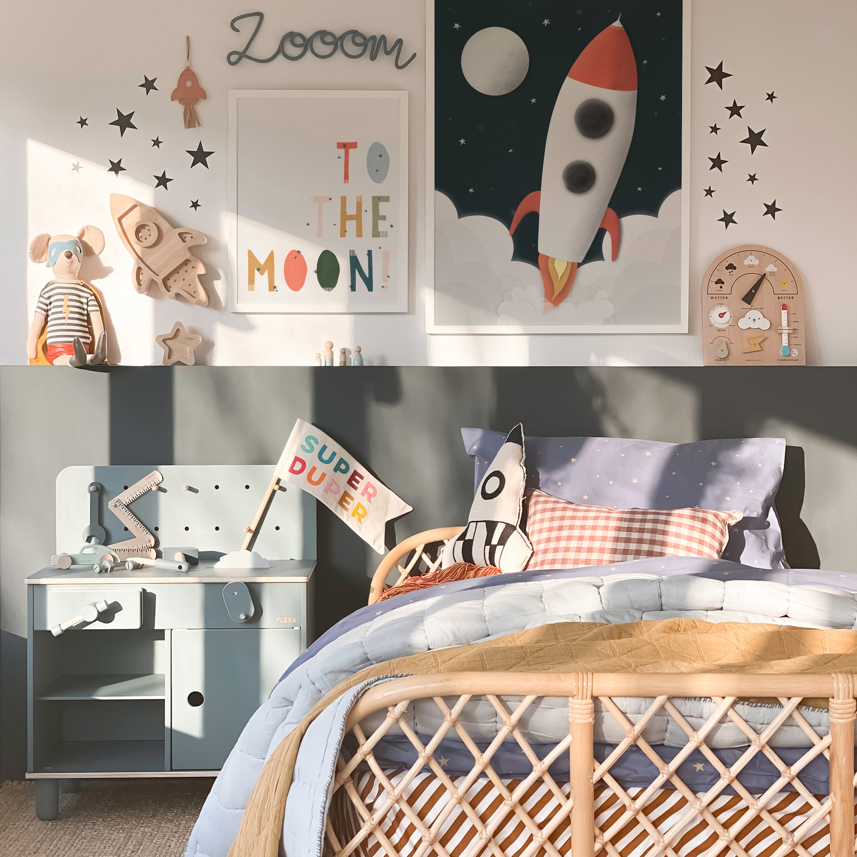 Rocket Space Decor |  Unframed