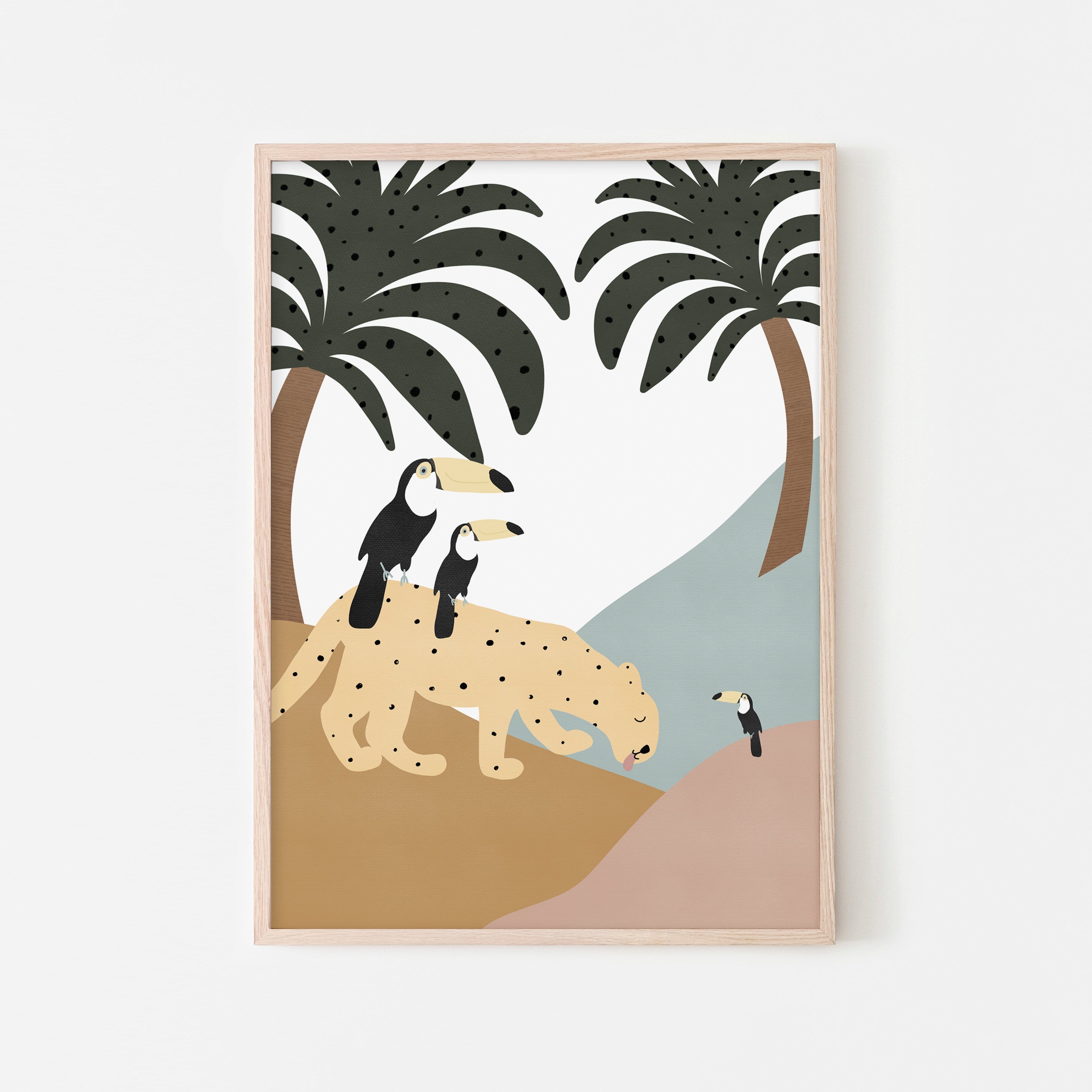 Leopard & Toucans |  Framed Print