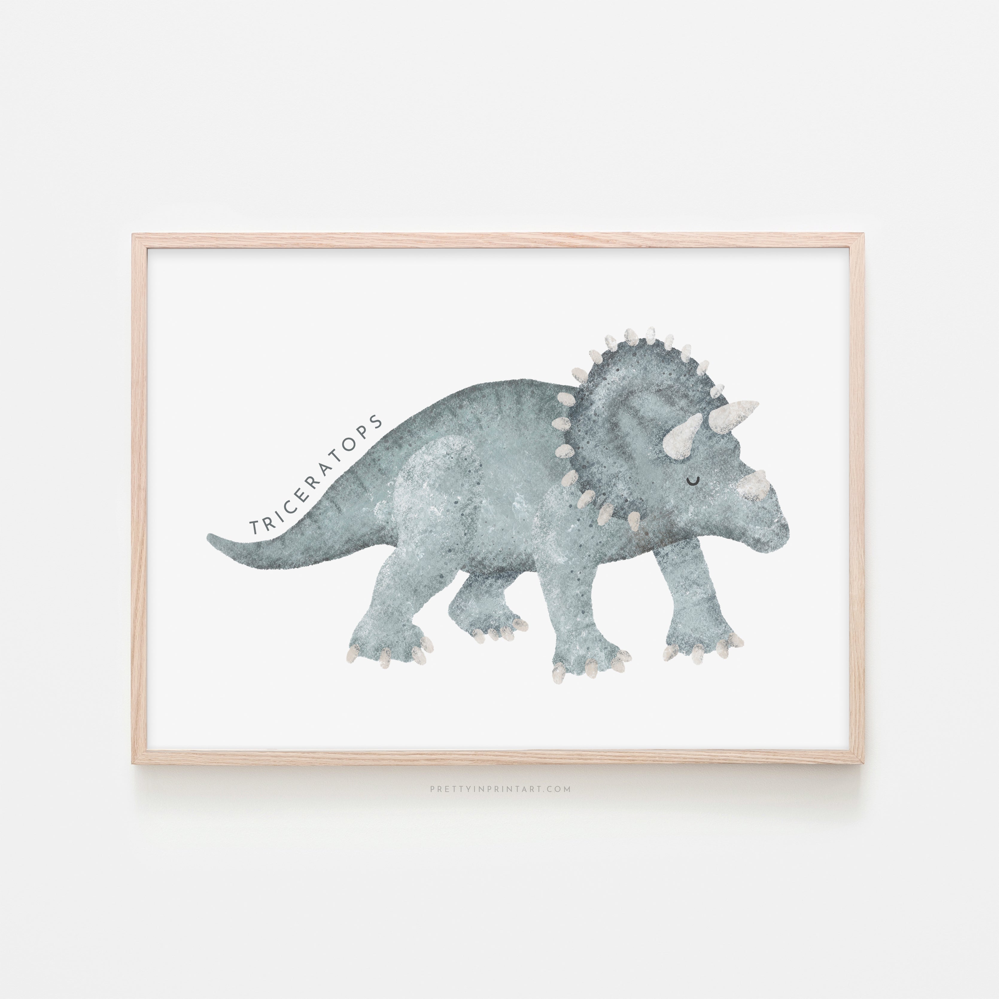 Dinosaur Art - Triceratops |  Framed Print