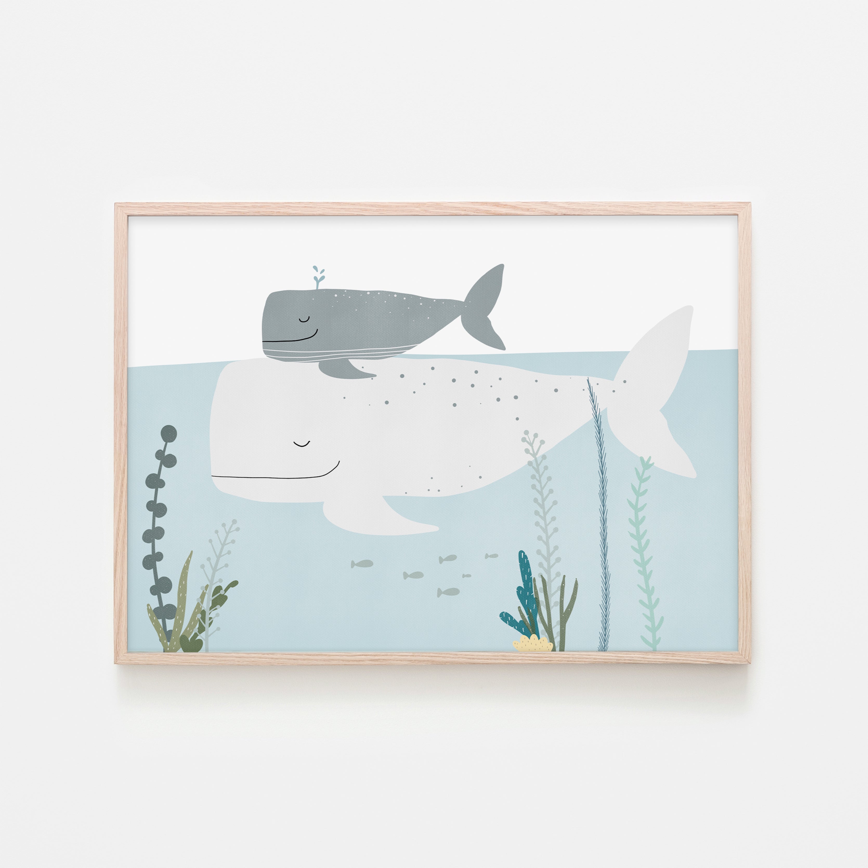 Big Whale, Little Whale |  Framed Print